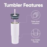 Tumbler - Grey/Purple (Bunny Hop) - 24oz