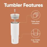 Tumbler - Grey/White (Iced Tea) - 24oz